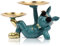 XYQXYQ Multifunktionale Bulldoggen-Statue, Harz-Hundebutler-Dekoration, Aufbewahrungsbehälter, kreativer niedlicher Hunde-Aufbewahrungsbehälter, anwendbare Brieftasche, Schlüssel-Halskette aus Metall