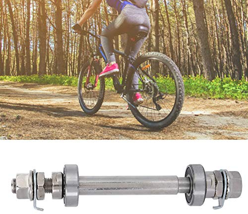 Naroote Fahrrad-Radnabenachse, Vollwellenhebel, Fahrradreparaturwerkzeug, Vorderradnabenachse, Hinterachse, Metallmaterial für Werksreparaturwerkstatt, Fahrradindustrie ((Vorder-) Achse +6000 Lager)