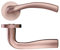 Siena Door Lever Handle with Screw-On Rose, Premium Tuscan Rose Gold | Elegant Modern Design, Satin Finish, Easy Installation, 35-54mm Doors