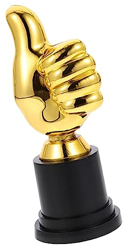 TOYANDONA Thumbs Up Trophy Trofeo di plastica d'oro Premio Gioco di Corse Premio di plastica Trofeo Thumb Trophy Decorazione