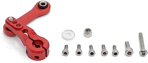 Ezweiji Aluminium-Spurstange Und 25T-Servohorn Für 1/8 Arrma Typhon Kraton Talion Outcast Notorious 6s Blx, 1/7 Limitless Infraction Mojave 6s Blx, Upgrades Teil Fixed Link Lenkung 25t Servoarm (rot)