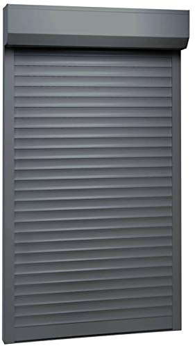 Rollladen Aluminium, BULANED Aussenrolladen, Schrank Rollo, Außenrollo, Sonnenschutzrollo Außen, 100 x 210 cm Anthrazit