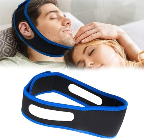 Anti Schnarchen Kinnriemen, Anti Snoring Chin Strap, Antischnarch Band, Schnarchstopper Anti Schnarchen, Schnarchlösung, Für Schnarchen, Reduktion Snore Relief Kinnriemen,Blau,2024 Aktualisierung