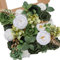 Serwalin Artificial Flowers Green Real Looking Fake Roses Silk Flowers with Stems for DIY Wedding Bouquets Out/Indoor Centerpieces Flowers Decor Arrangements Party Baby Shower Home Cake Decor
