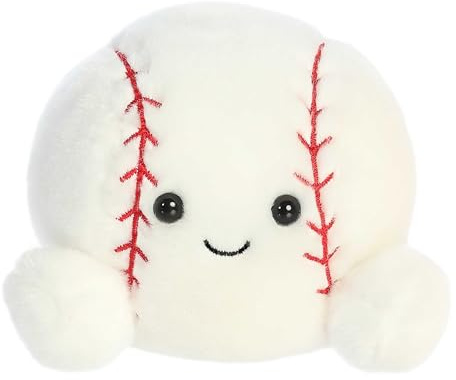 Aurora Adorable Palm Pals Slugger Baseball Stuffed Animal - Pocket-Sized Play - Collectable Fun - White 5 Inches