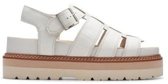 Clarks Unisex Orianna Twist Sandal, Ecru, 39 EU