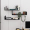 HOCUS PICUS | Wandregal mit 3 Ebenen | Modernes Holz-Bücherregal für Wohnzimmer, Schlafzimmer, Büro | 120x23x66 cm Schwarze Marmoreffekt