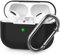 AHASTYLE AirPods Pro Hülle Schutzhülle [Front LED Sichtbar] Kompatibel mit Apple AirPods Pro 2019 (Mit Karabiner, Schwarz)