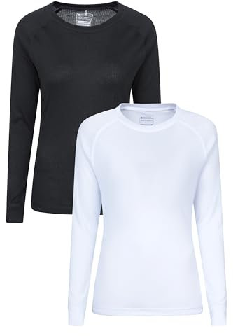 Mountain Warehouse Talus Womens Long Sleeves Baselayer Top - Thermal Underwear, Lightweight Ladies Shirt, Breathable, Warm & Easy Care - Spring Summer & Outdoors Mixed Women's Size 12