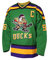 Mighty Ducks Trikot 96 Charlie Conway 99 Adam Banks Movie Eishockey Trikot 90er Jahre Hip Hop Kleidung für Party, 96-Grün, XL