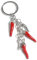 Zeayebsr 1 pcs Schlüsselanhänger Geweih und Horn rot Glücksbringer Geschenkidee，schlüsselanhänger rot，glücksbringer