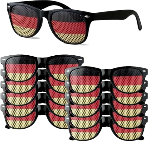 10 Stück Sonnenbrillen | Deutschland Fanartikel | EM 2024 Fanartikel | Fan Sonnenbrille | Fußball Fanartikel | Fußball Sonnenbrille EM Deutschland | Sonnenbrille Fußball Europameisterschaft