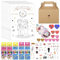 YSWOVUO 10er Set Hochzeitsmalbuch Kinder, Malbuch Hochzeit mit Aufkleber, Buntstifte, Bleistiftspitzer, Eraser und Geschenkbox, Hochzeit Gastgeschenke, Kindermalbuch als Hochzeit Kinder Beschäftigung