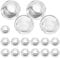 Ciieeo 25pcs Transparent Beaded Chain Crimp Stops for Vertical Blinds, Shades, and Drapes, Secure Bead Chain Fixers for Adjusting Blind Position