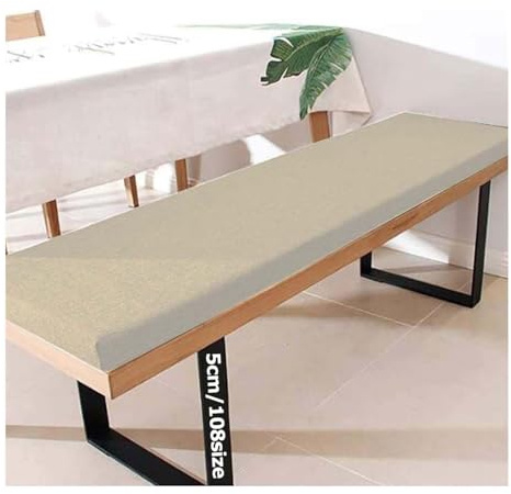 Bankauflage, Sitzkissen Bank, Rutschfestes Bankkissen Outdoor, Sitzpolster Indoor, Gartenbank Kissen 120, 100, 150, 150x45, 150x55, 150 x 40, Sitzauflage Bank für Garten, Terrasse, Schaukel N(Beige 5c