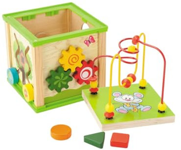 Einfädeln Labyrinth für Kinder - pädagogische Holzscheitung