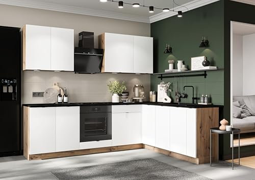 Genérico Muebles Cocina esquinero en L 200 y 260 cms Color Blanco Mate ref-45