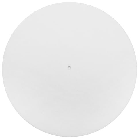 3mm Turntable Mat 12 Inch Slipmat Anti-Static for Viny Record Player High-Fidelity Audiophile Acoustic Sound Support (White)