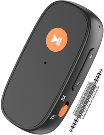 Trasmettitore e ricevitore audio wireless,Trasmettitore ricevitore wireless - Ricevitore wireless con tecnologia 5.3 per stereo domestico,Connettore Aux 2 in 1 per la casa, adattatore audio wireless,