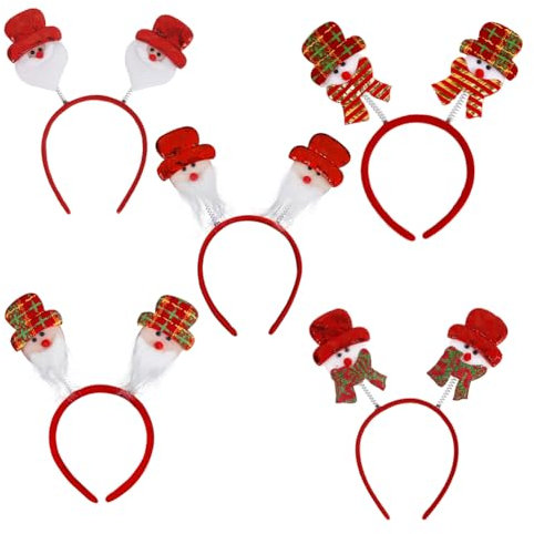5 Pièces Bandeaux de Noël, Serre-tête de Noël Bandeaux Décoratifs de Noël Accessoires de Cheveux Serre Tete Noel Bandeaux De Noël à Thème Noël pour Adultes Et Enfants Décorations Fête de Noël