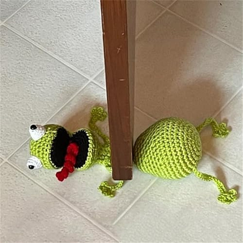 Handmade Animal Crochet Door Stop - Soft Cute Cartoon Animal Door Stopper Decorative Figurine for Home and Office Weighted Floor Door Stop Funny Animal Decor for Interior (G)
