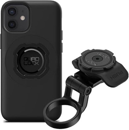 Quad Lock Stem Cap Mount (Adjustable) Bike Kit with iPhone 12 mini MAG Case