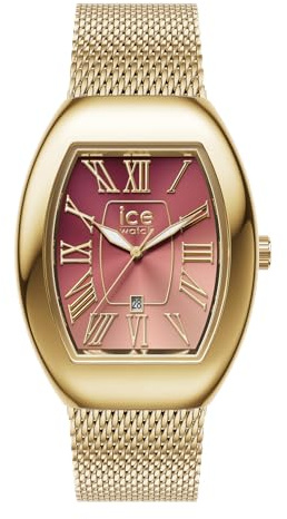ICE-WATCH - Ice boliday Dome Metal mesh - Goldene Damenuhr mit Edelstahlarmband (Small)