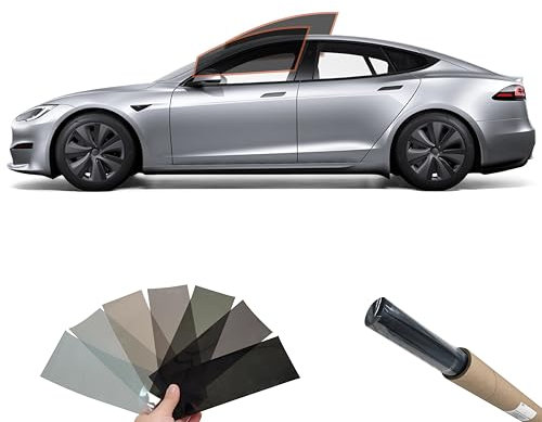 DIY MotoShield Pro 2mil Premium Professional Precut Nano Ceramic Window Tint Film Kit for (2021-2025) Tesla Model S (Front Driver/Passenger 25%)