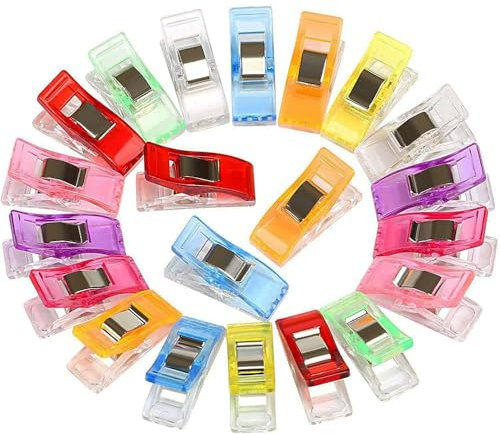 JIADEXIN 30 Pcs Sewing Clips Set - Colorful Sewing Clips for Fabric Quilting Clips for Sewing Plastic Fabric Clips Crafting Clips Quilting Accessories Small Clips for Sewing Crafting