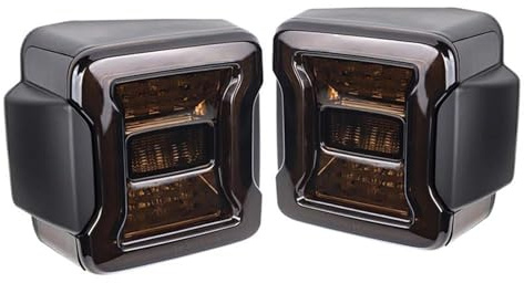 YTREAMC LED-Rückleuchten für Jeep Wrangler JK 2007-2017, Rückfahrlicht, Blinklicht, Zubehör (Schwarz)