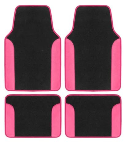Tapis Voiture Repose-Pieds Bicolores Faux Auto Tapis Voiture Roses pour Voitures Camion Fourgon SUV Tapis Sol Universel
