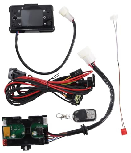 Ausi Panneau de commande de chauffage diesel à écran LCD, interrupteur et télécommande, 12 V et 24 V, pour voitures, camions et fourgonnettes