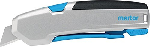 MARTOR Sicherheitsmesser Mit Klingeneinzug, SECUPRO 625, Profi Cuttermesser, Aluminium, Rechts- & Linkshänder, Logistik, GS Geprüft