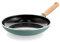GreenPan Mayflower Healthy Ceramic Non-Stick 24 cm Frying Pan Skillet, Vintage Wood Handle, PFAS-Free, Induction, Smoky Blue, Blue