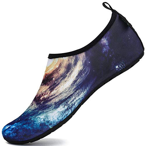 SAGUARO Chaussures Aquatiques Homme Femme Chaussures de Plage Léger Chaussons Sport Galaxie-Multicolore 42/43 EU