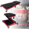 AufuN 2 in1 KFZ Montagerollbrett Werkstatthocker aus Metall, Werkstatt Rollbrett bis 150kg 6 leichtgängige 360° Lenkrollen, 92x44x12cm Schwarz