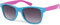 styleBREAKER Kinder Sonnenbrille Retro Nerd Design mit getönten Gläsern | UV400 Schutz | Kunststoffrahmen | für Kleinkinder 18 Monate bis 4 Jahre, Gestell Hellblau-Pink/Glas Grau Verlauf