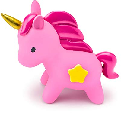 Mousehouse Gifts - Pink & Yellow Unicorn Piggy Bank for Children, Unicorn Money Box with Glittery Mane for Girls or Boys