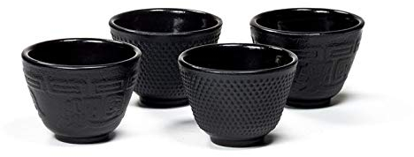 Spiru Tetsubin - Juego de 4 tazas de té de hierro fundido