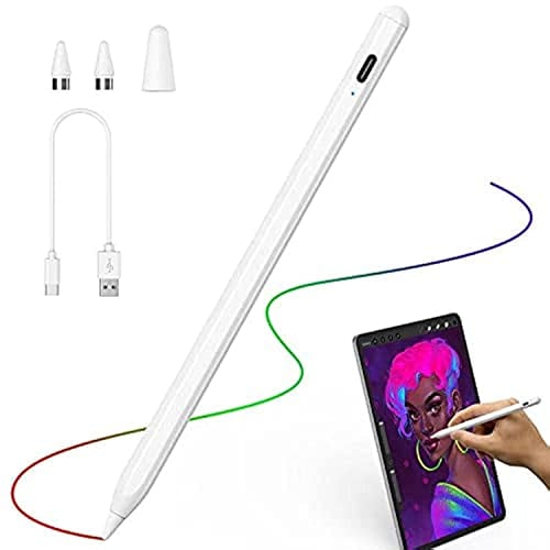 LEZUN Lapiseira tátil para Tablet com magnetismo, ponta plástica de 1,5 mm, compatível com Todos os Tablets com ecrã tátil e telemóvel, 2 pontas de substituição