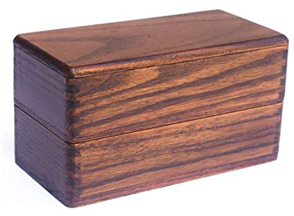 FYBlossom Boîte à Bento Japonais, Lunch Box en Bois Naturel, Boîtes-Repas Conception à Double Couche pour Voyage, école, Camping Et Travail, étanche Et sans BPA