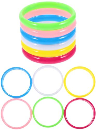 jojofuny 12PCS di Plastica Del Braccialetto Braccialetti di Colore Della Caramella I Braccialetti Alla Moda Monili per Bambino Della Ragazza Delle Donne Del Partito