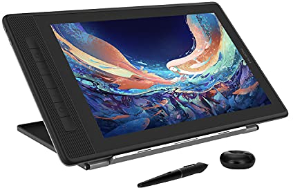 HUION Kamvas Pro 13 2.5K Grafiktablett mit Display, 13,3 Zoll Drawing Tablet, Dital Zeichentablett mit verstellbarem Ständer, Grafik Tablets ideal für Heimarbeit und Fernunterricht