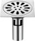 Bodenablauf für Badezimmer Waschraum 100 x 100 mm Edelstahl Bodenablauf mit Filter Ablaufdeckel Badablauf Duschrinne für Badezimmer, WC, Garten, Outdoor, Verstopfungsschutz (85mm)