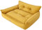 DOGGY Hundebett Haustierbett Hundeliege Gesteppt Hundekissen Bett Sofa Hundematratze Tierbett Hundesofa Matratze, Gelb Fancy, XXXL - 132 x 106 cm