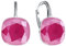 Damen Hängen Ohrringe Silber 925 mit Marken Kristalle Zirkonia - Schmuck Echt Silberne Hängende Ohrhanger für Frauen und Mädchen - Hängeohrringe Ideal Geschenk (Peony)
