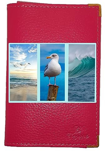 Syl'la Personnalisez Votre Porte Carte Grise et Papier Voiture en Cuir pour Femme ou Homme avec Votre Photo ou Logo et Texte (Fushia)