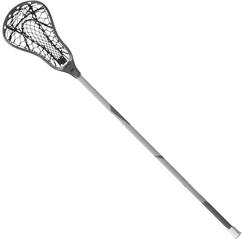 STX Lacrosse Fortress 300 Girls Complete Stick with Crux Mesh 2 Pocket, Grey