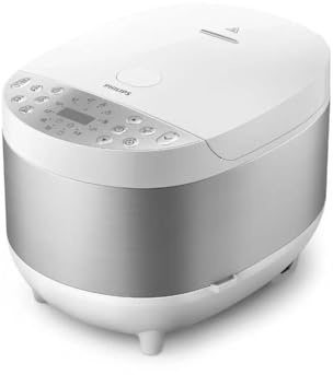 PHILIPS HD4713/40 MOLTICOOKER Robot DA CUCINA MULTIFUNZIONE 980 W 5 LT 60 PROGRAMMI Display PARTENZA DIFFERENZIATA Argento Bianco Marca