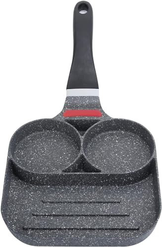 ❀❀❀ Skillet pan cast iron,Grill pan, Grill Pan Egg Omelet Frying Pan,Pancake Maker Cooker Breakfast Pot,Multi Egg Frying Pan,Non Stick Aluminium Alloy Pancake Pan Fried Egg Cooker,Breakfast Skillet Co